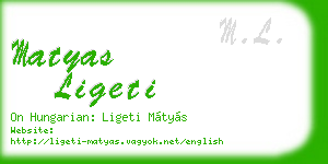 matyas ligeti business card